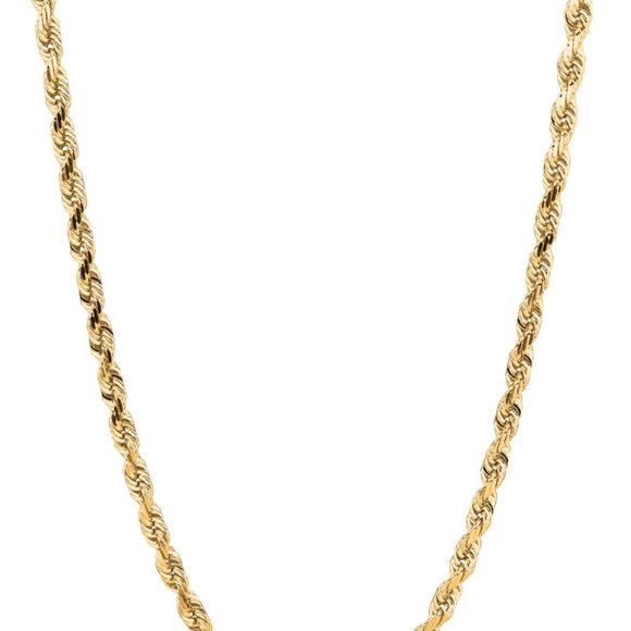 10k SOLID Yellow Real Gold Diamond Cut ROPE chain 5.2gr - Picture 4 of 6